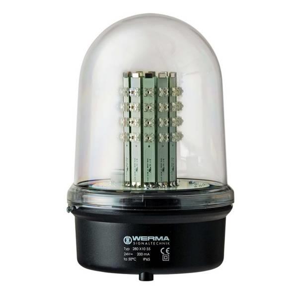 280.410.55 Werma  LED Obstruction Light 280  12-50vDC 1:RE Clear Lens w/1:RED-LED IP65 ICAO